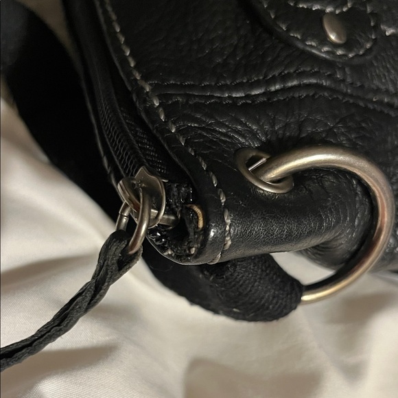 The Sak Black Pebbled Genuine Leather Shoulder Bag - Picture 5 of 10